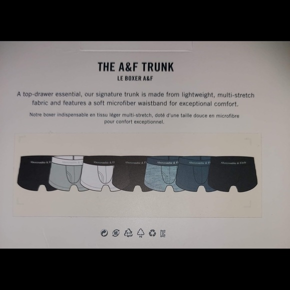Abercrombie and Fitch Trunk set size XS NIP - Picture 5 of 6